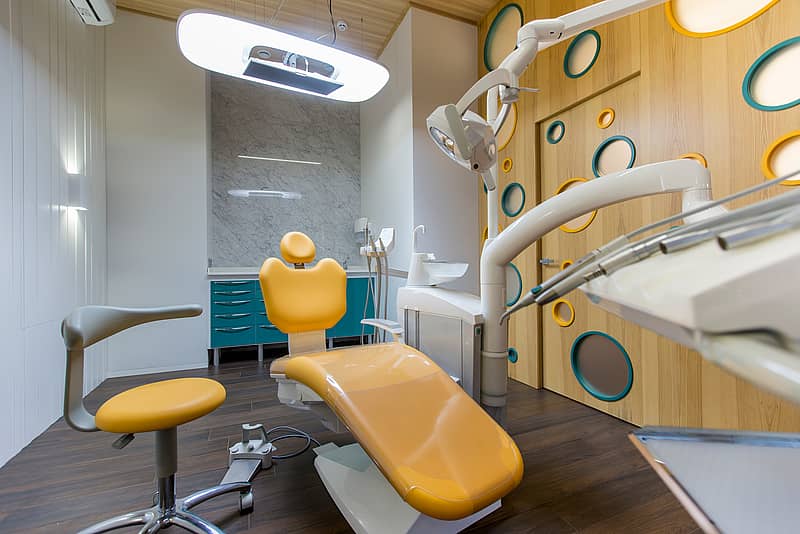 close up of tools and devices at a dental office