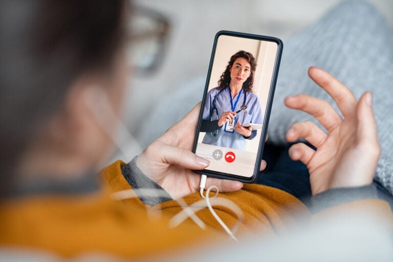 ptient video conferencing with a medical professional