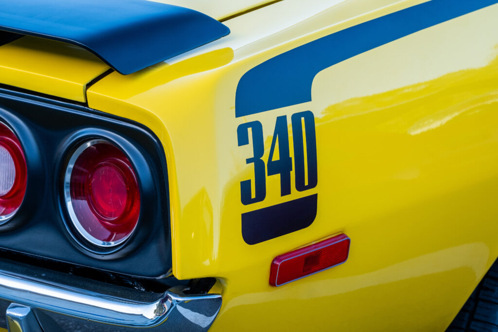 close up of classic car and muscle car